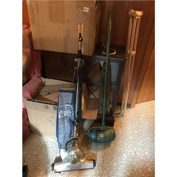 Vintage Premier Delux Vacuum Cleaner, GE Floor Polisher & Buffing Pads