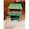 Image 2 : Wood 4 Drawer Dresser, Wood Side Table w 1 Drawer & Wicker Wall Shelf