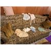 Image 1 : Vintage Upholstered Couch & Baby Clothes