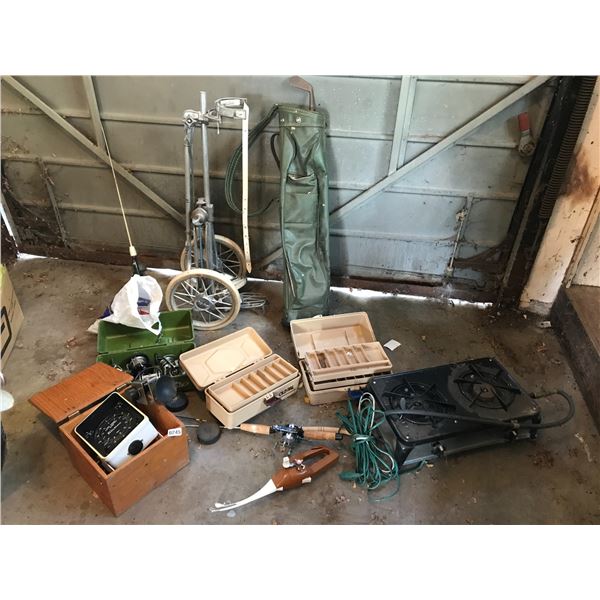 Transonic Fish Finder Depth Sounder 60/360, Fishing Reels, Tackle Boxes, Camp Stove, Vintage Gold Ca