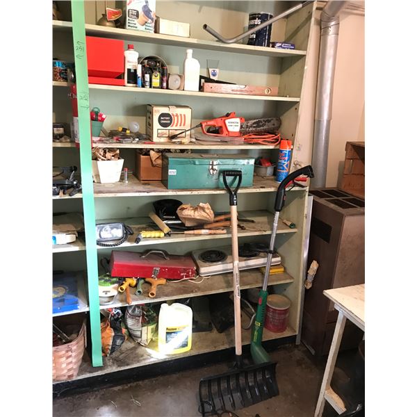 Battery Charger, Shovel, Remington Trimmer, Weed Eater & Garage/Garden Supplies