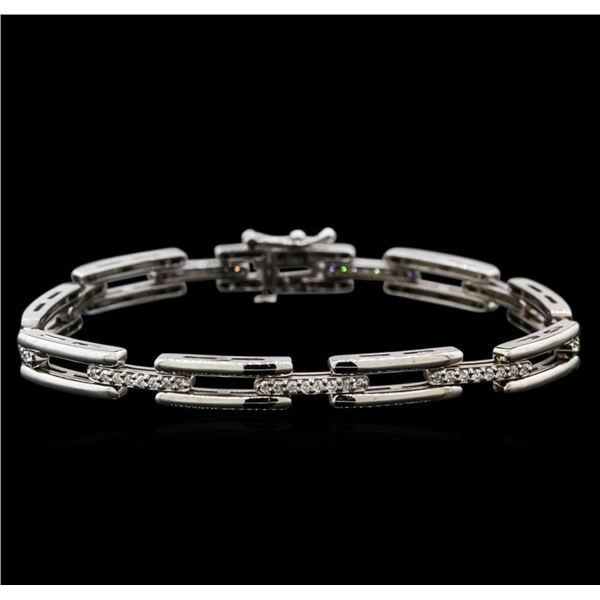 0.75 ctw Diamond Bracelet - 14KT White Gold