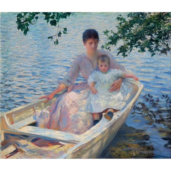 Tarbell - Mother and Child in a Boat