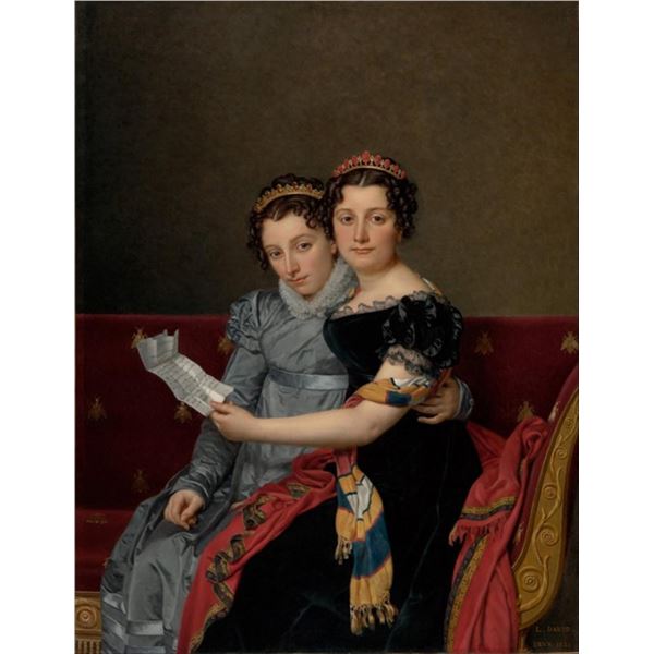 Jacques-Louis David - The Sisters Zenaide and Charlotte Bonaparte