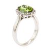 Image 4 : 2.92 ctw Oval Mixed Green Tourmaline And Round Brilliant Cut Diamond Ring - 14KT