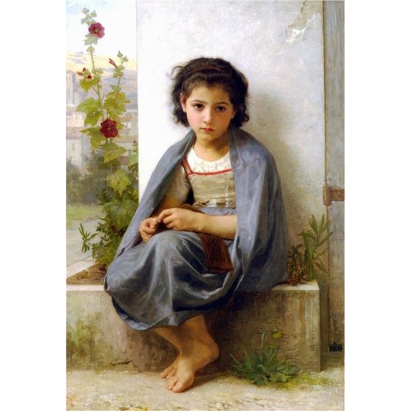 William Bouguereau - The Little Knitter