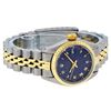 Image 6 : Rolex Ladies 2 Tone Blue Roman Fluted Date Jubilee Band Wristwatch