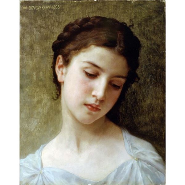 William Bouguereau - Head of a Young Girl 1898