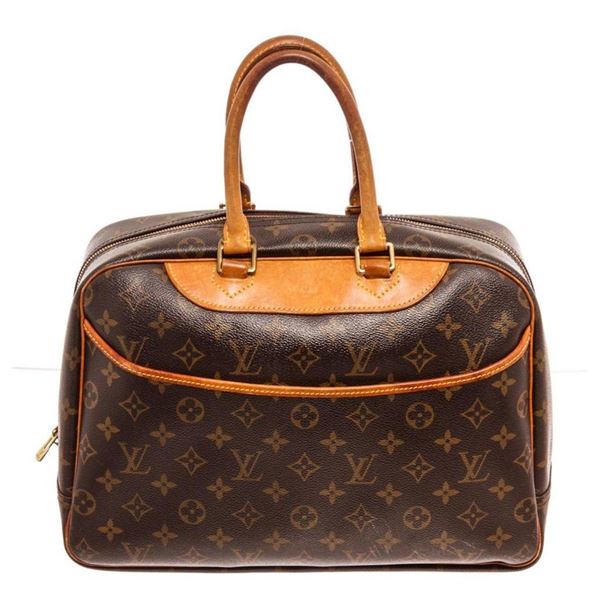 Louis Vuitton Brown Deauville Satchel Bag