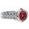 Image 3 : Rolex Ladies Stainless Steel Red Diamond & Ruby 26MM Oyster Perpetual Datejust