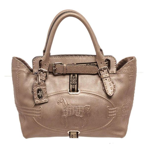 Fendi Tan Leather Selleria Shoulder Bag