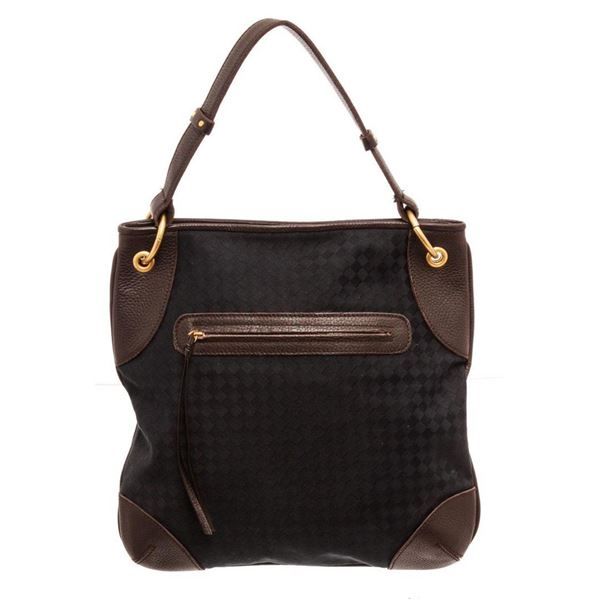 Bottega Venetta Black Leather Shoulder Bag