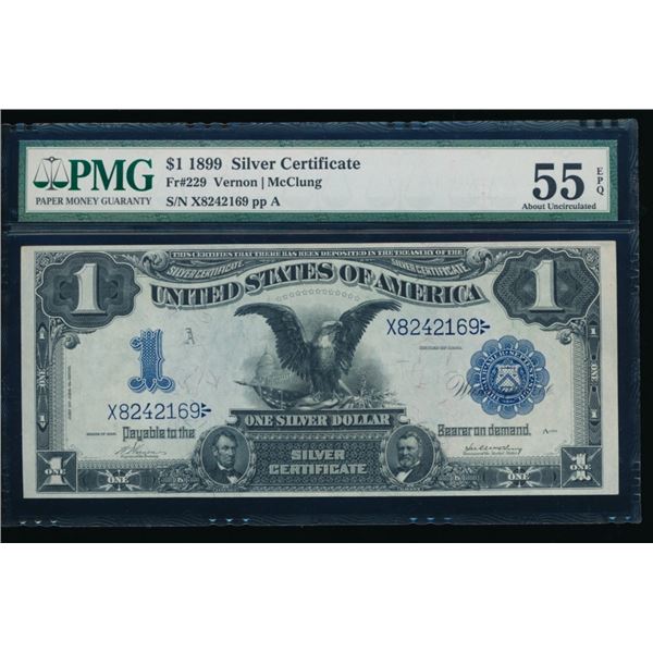 1899 $1 Black Eagle Silver Certificate PMG 55EPQ