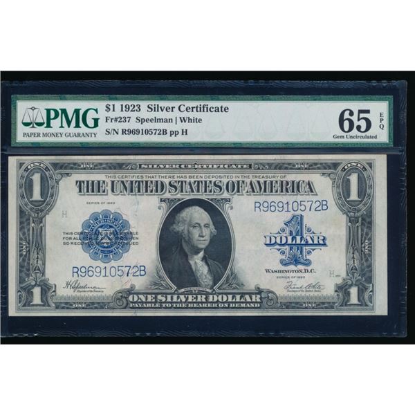 1923 $1 Silver Certificate PMG 65EPQ