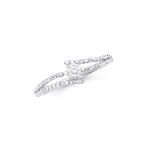 14KT White Gold 0.52ctw Diamond Ring