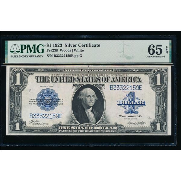 1923 $1 Silver Certificate PMG 65EPQ