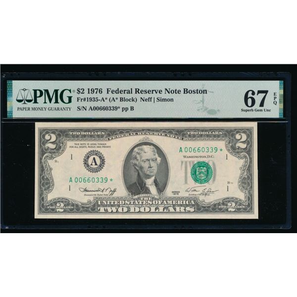 1976 $2 STAR Boston FRN PMG 67EPQ