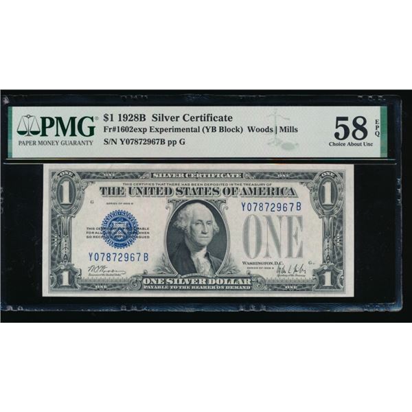 1928B $1 Experimental Silver Cert PMG 66EPQ