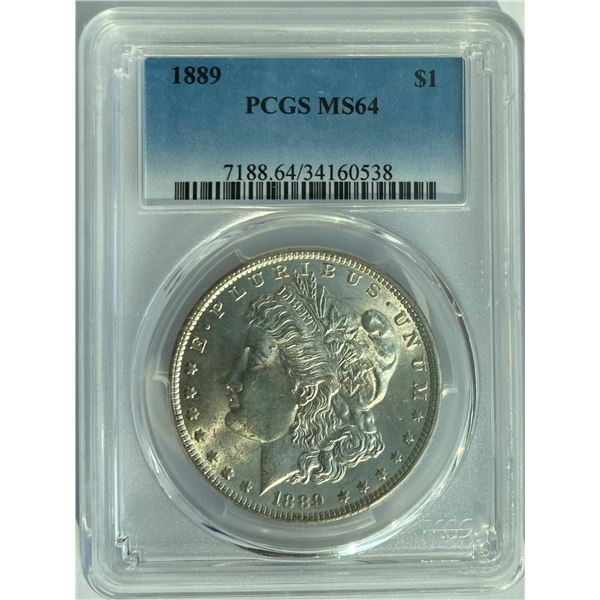 1889 $1 Morgan Silver Dollar PCGS MS64