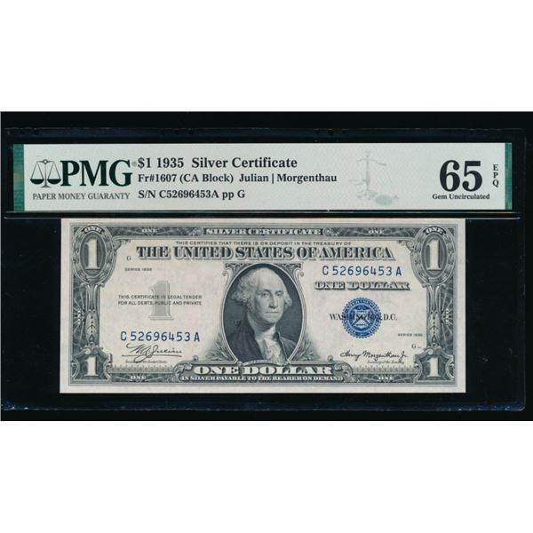 1935 $1 Silver Certificate PMG 65EPQ