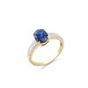 Image 2 : 14KT Yellow Gold 2.05ct Blue Sapphire and Diamond Ring