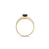 Image 4 : 14KT Yellow Gold 2.05ct Blue Sapphire and Diamond Ring
