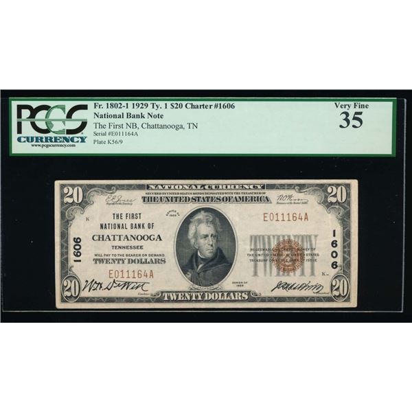 1929 $20 Chattanooga TN National PCGS 35