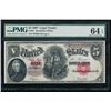 Image 1 : 1907 $5 Legal Tender Note PMG 64EPQ