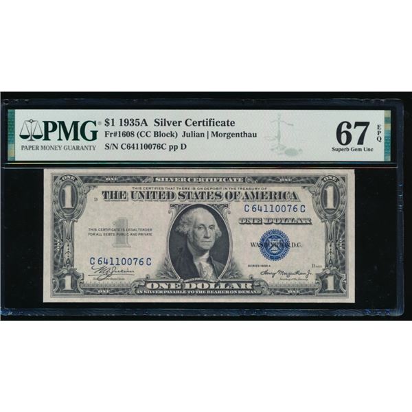 1935A $1 Silver Certificate PMG 67EPQ