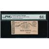 Image 1 : 10 Cent 1862 Raleigh NC Obsolete Note PMG 64EPQ