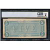 Image 2 : 1864 $5 T-69 Confederate PCGS 58