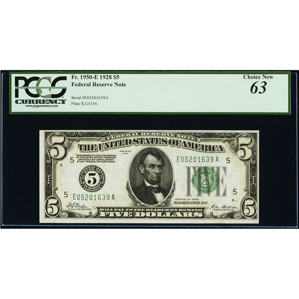 1928 $5 Richmond FRN PCGS 63