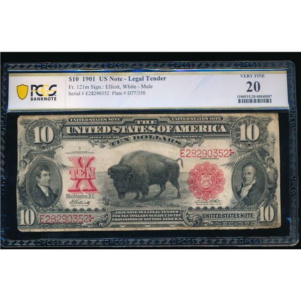 1901 $10 Bison Legal Tender Note PCGS 20