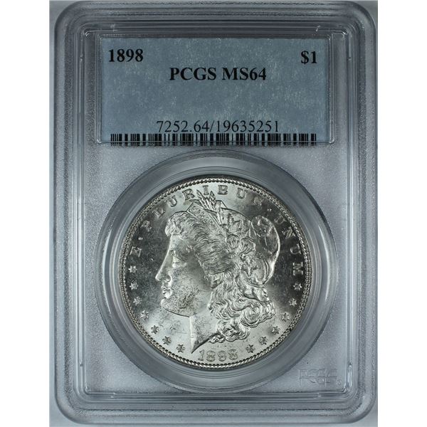 1898 $1 Morgan Silver Dollar PCGS MS64