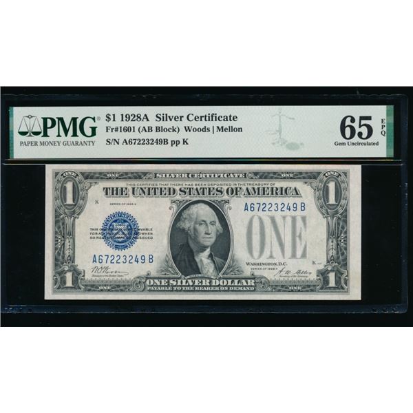 1928A $1 Silver Certificate PMG 65EPQ