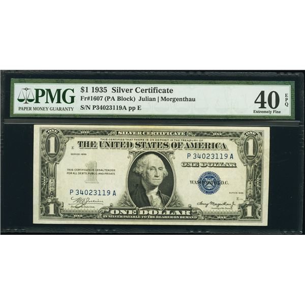 1935 $1 Silver Certificate PMG 40EPQ