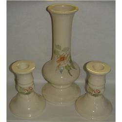 McCoy Pottery Peony Vase Candlestick Holders  #2161443