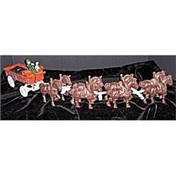8 horse hitch w/open farm wagon (Repro) #2162095