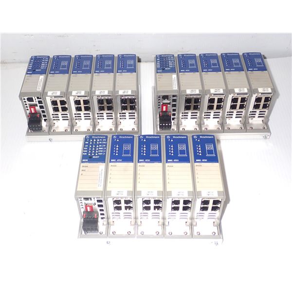 (3) Hirschmann Modules w/(1) #MS20-1600-SAAEHH08.0.01 & (3) #MM2-4TX1