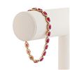 Image 3 : 9.19 ctw Ruby and 1.64 ctw Diamond 14K Yellow Gold Bracelet