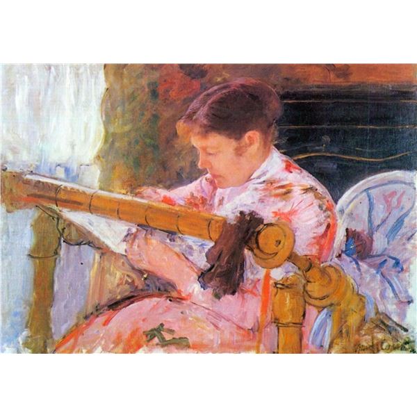 Mary Cassatt - Lydia At The Cord Framework