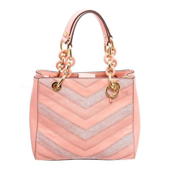 Michael Kors Pink Leather Cynthia Shoulder Bag