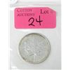 Image 1 : 1 Oz .9999 Fine Silver 1992 Canada Maple Leaf Coin