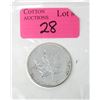 Image 1 : 1 Oz .9999 Fine Silver 2010 Canada Maple Leaf Coin