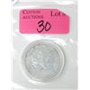 Image 1 : 1 Oz .9999 Fine Silver 2013 Canada Maple Leaf Coin