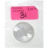 Image 1 : 1 Oz .9999 Fine Silver 2014 Canada Maple Leaf Coin