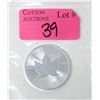 Image 1 : 1 Oz .9999 Fine Silver 2020 Canada Maple Leaf Coin