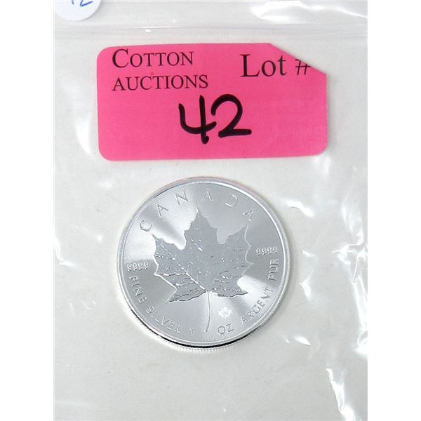 1 Oz .9999 Fine Silver 2021 Canada Maple Leaf Coin