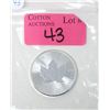 Image 1 : 1 Oz .9999 Fine Silver 2021 Canada Maple Leaf Coin