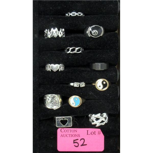 12 Assorted New Metal Rings